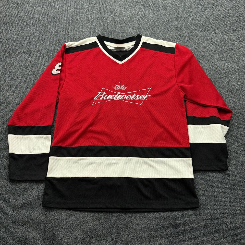 Winners Circle Dale Earnhardt Jr Racing Jersey Mens M Red Budweiser 8 Vtg Y2K